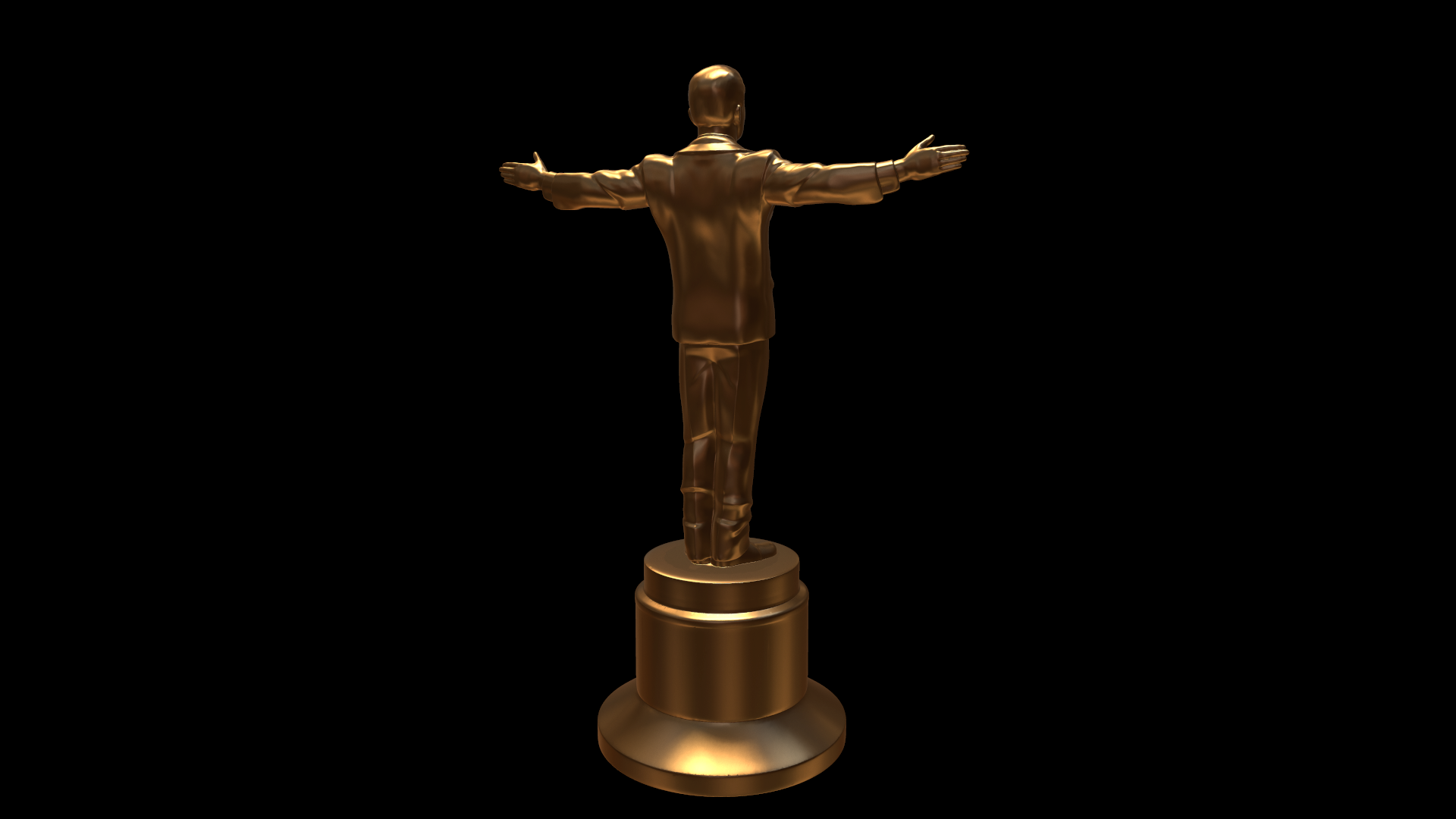 Leonardo Award Figurine Free 3D print model_2