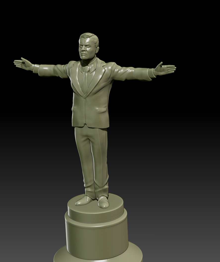 Leonardo Award Figurine Free 3D print model_3