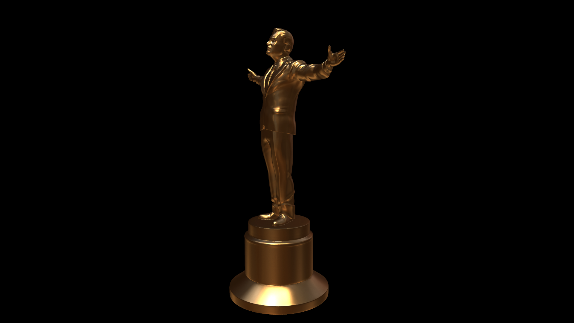 Leonardo Award Figurine Free 3D print model_1