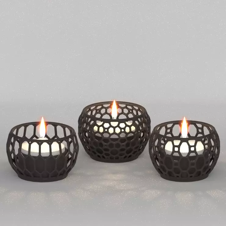 3 Tealight Holders 3D print model