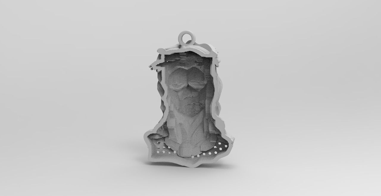 cara cristo head  3D print model_4