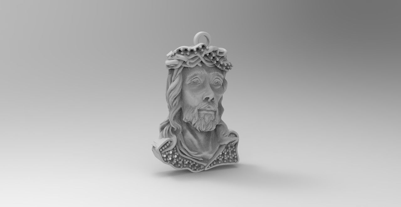 cara cristo head  3D print model_1