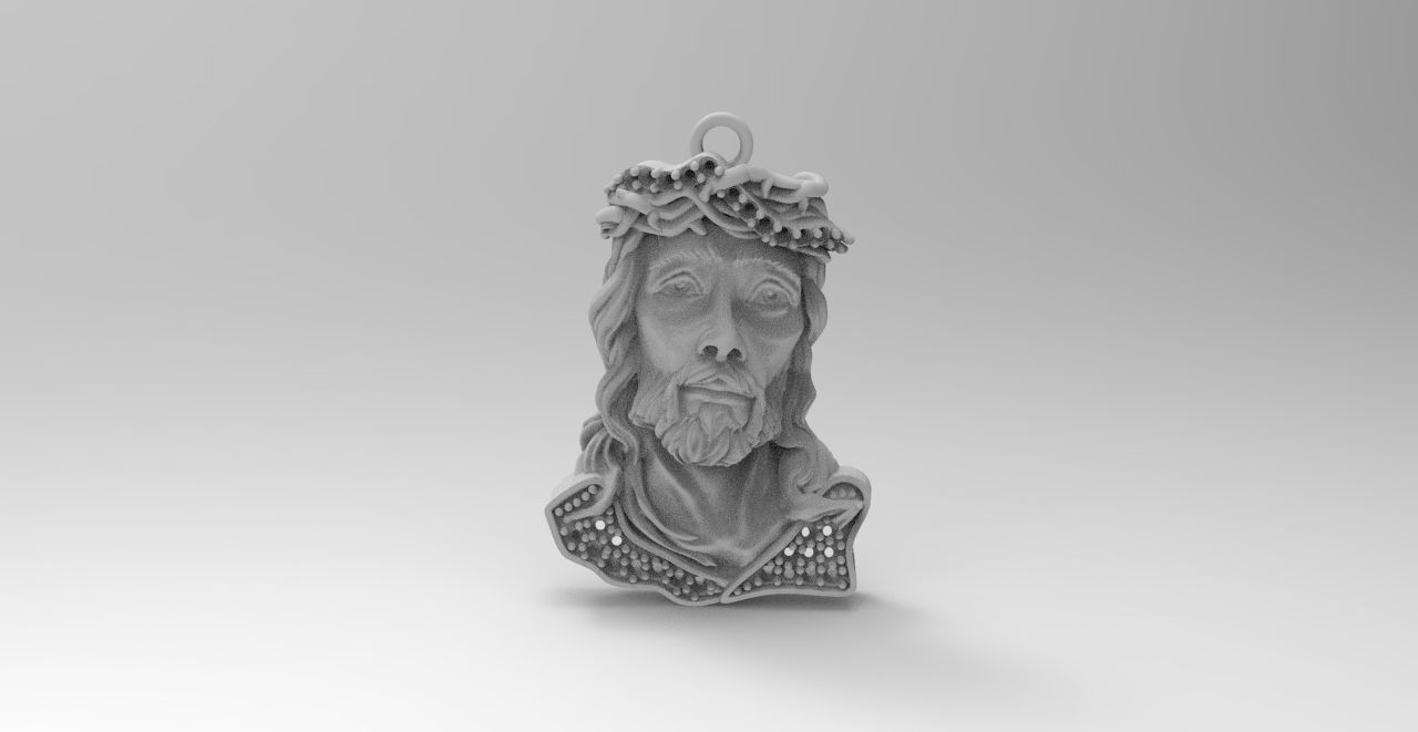 cara cristo head  3D print model_2