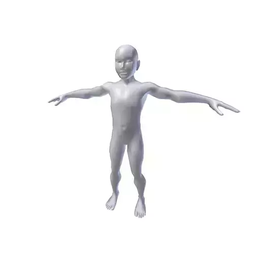 Boy 1m basemesh Low-poly 3D model
