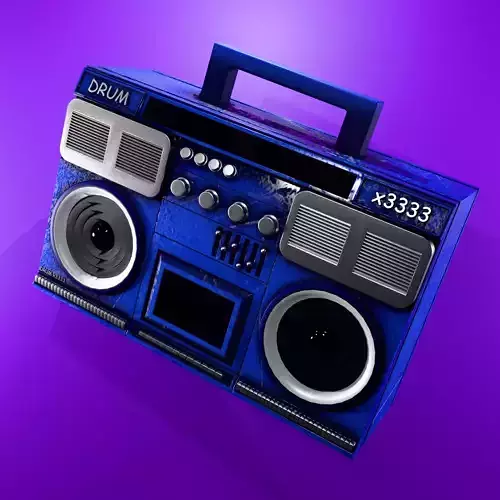 3D Model Description - Christmas Radio