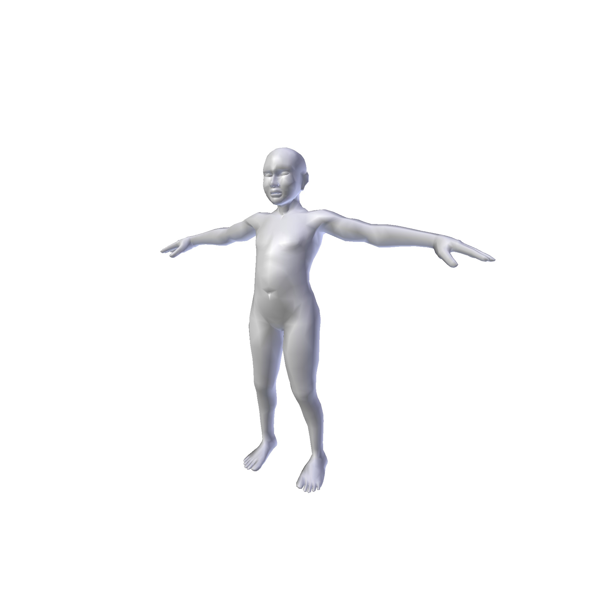 Girl 075m basemesh Low-poly 3D model_8