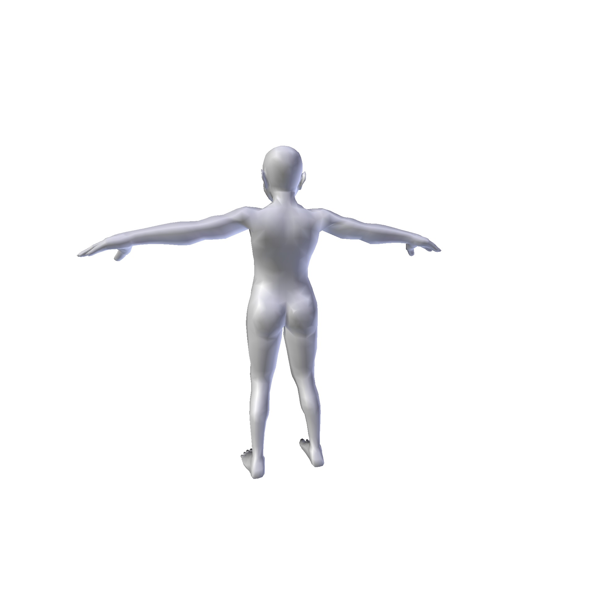 Girl 075m basemesh Low-poly 3D model_5