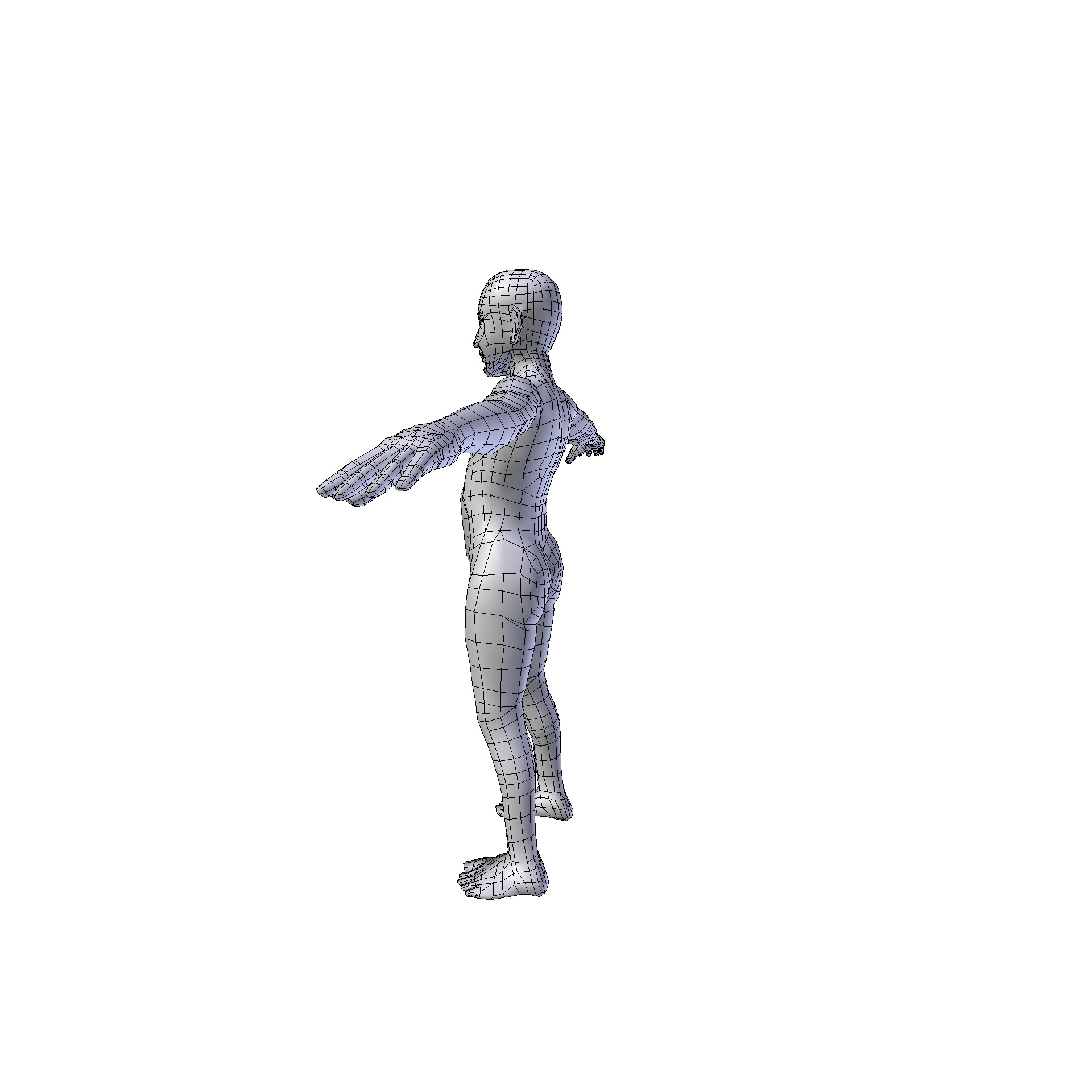 Girl 075m basemesh Low-poly 3D model_18