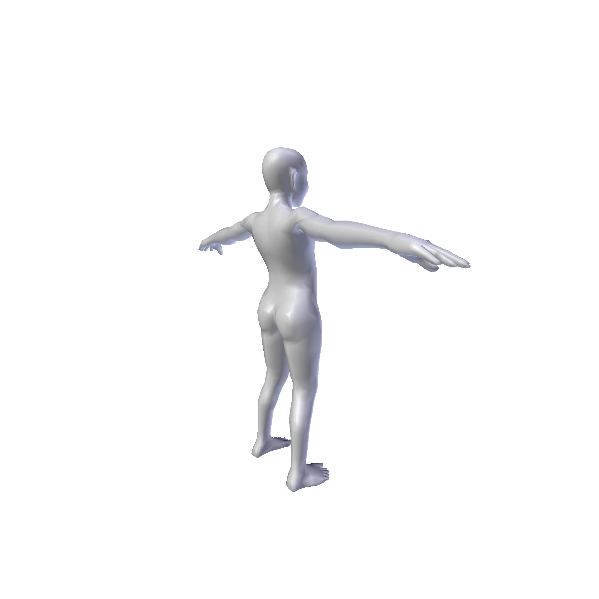 Girl 075m basemesh Low-poly 3D model_4