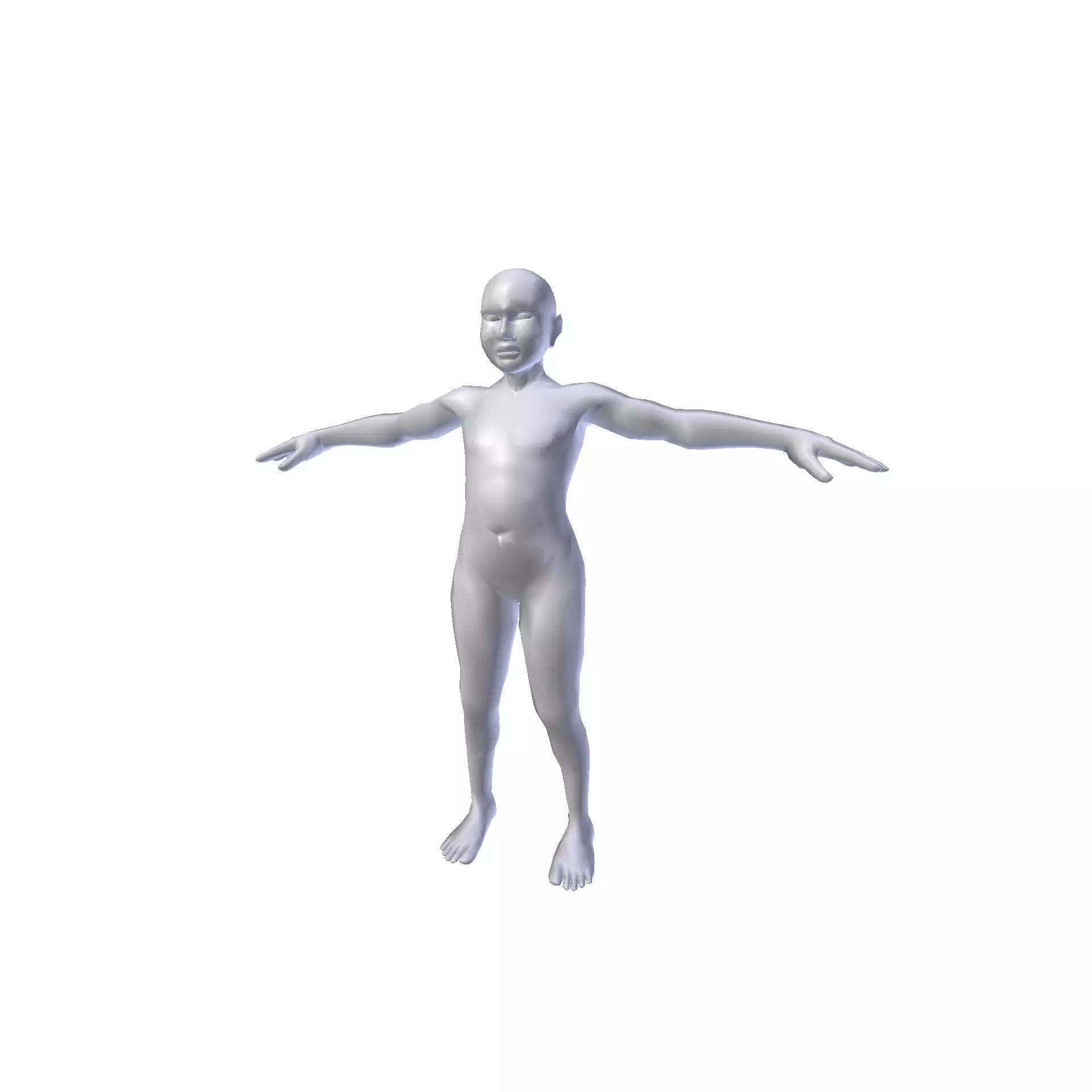 Girl 075m basemesh Low-poly 3D model_0