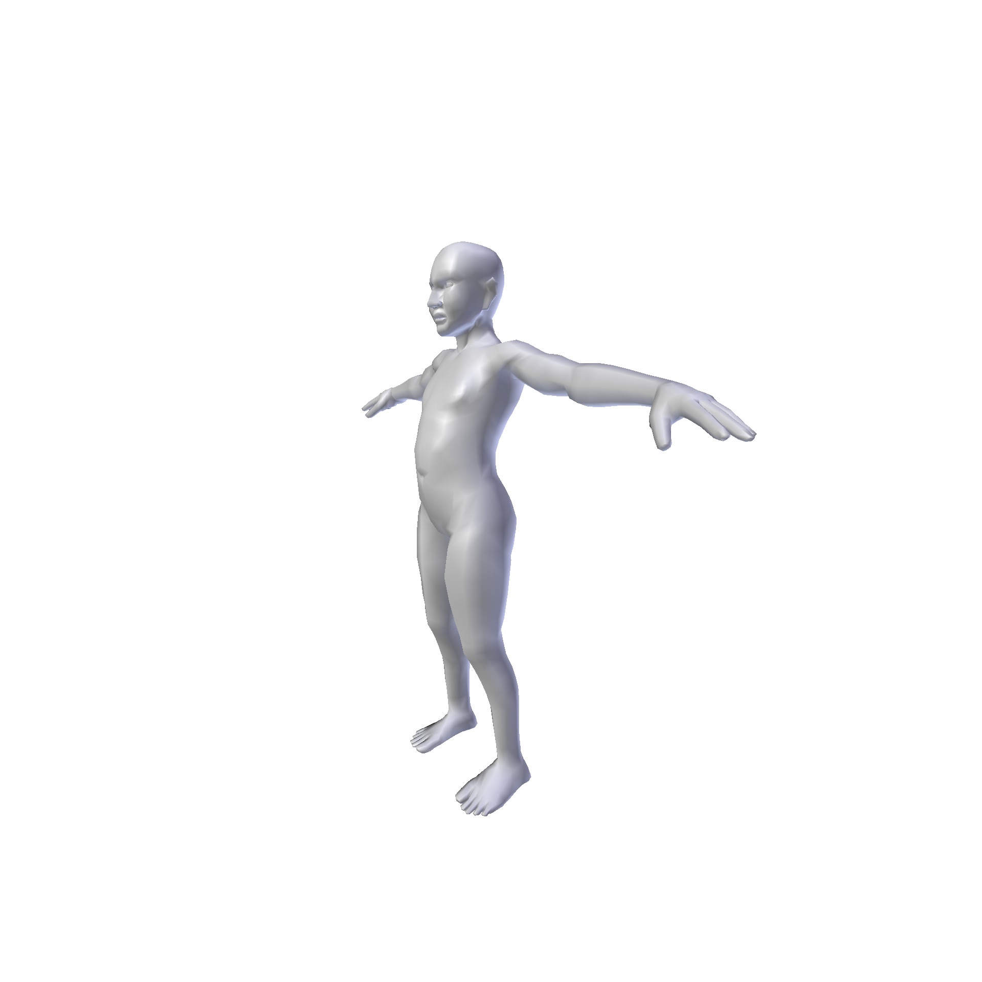Girl 075m basemesh Low-poly 3D model_7