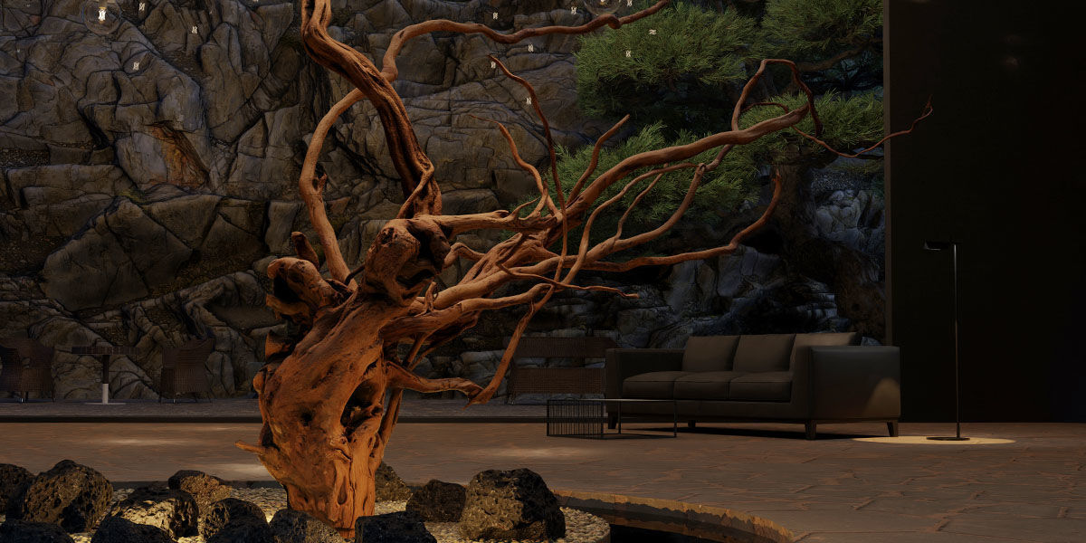 Photorealistic Scaper Root Low-poly 3D model_1