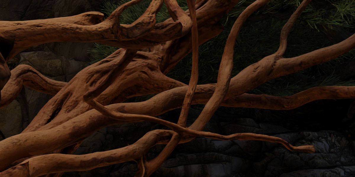 Photorealistic Scaper Root Low-poly 3D model_10