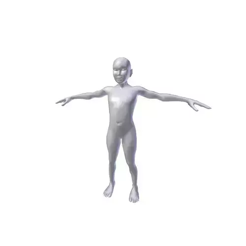 Girl 087m basemesh Low-poly 3D model