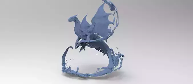 Dragon water splash sculpture 1