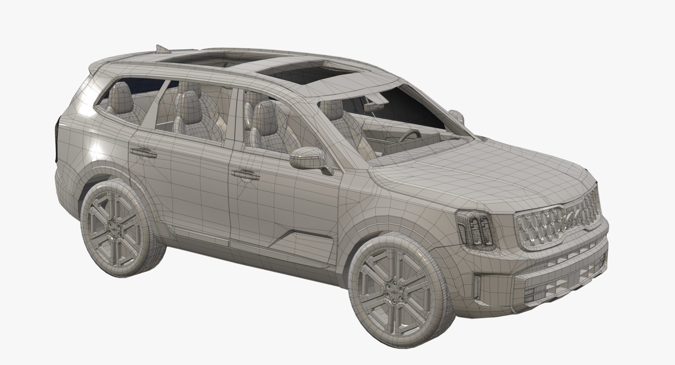 Kia Telluride 2024  Low-poly 3D model_17