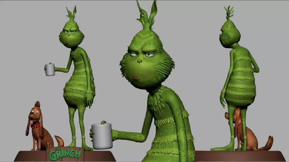 Grinchs Morning Coffee 3D print model_0