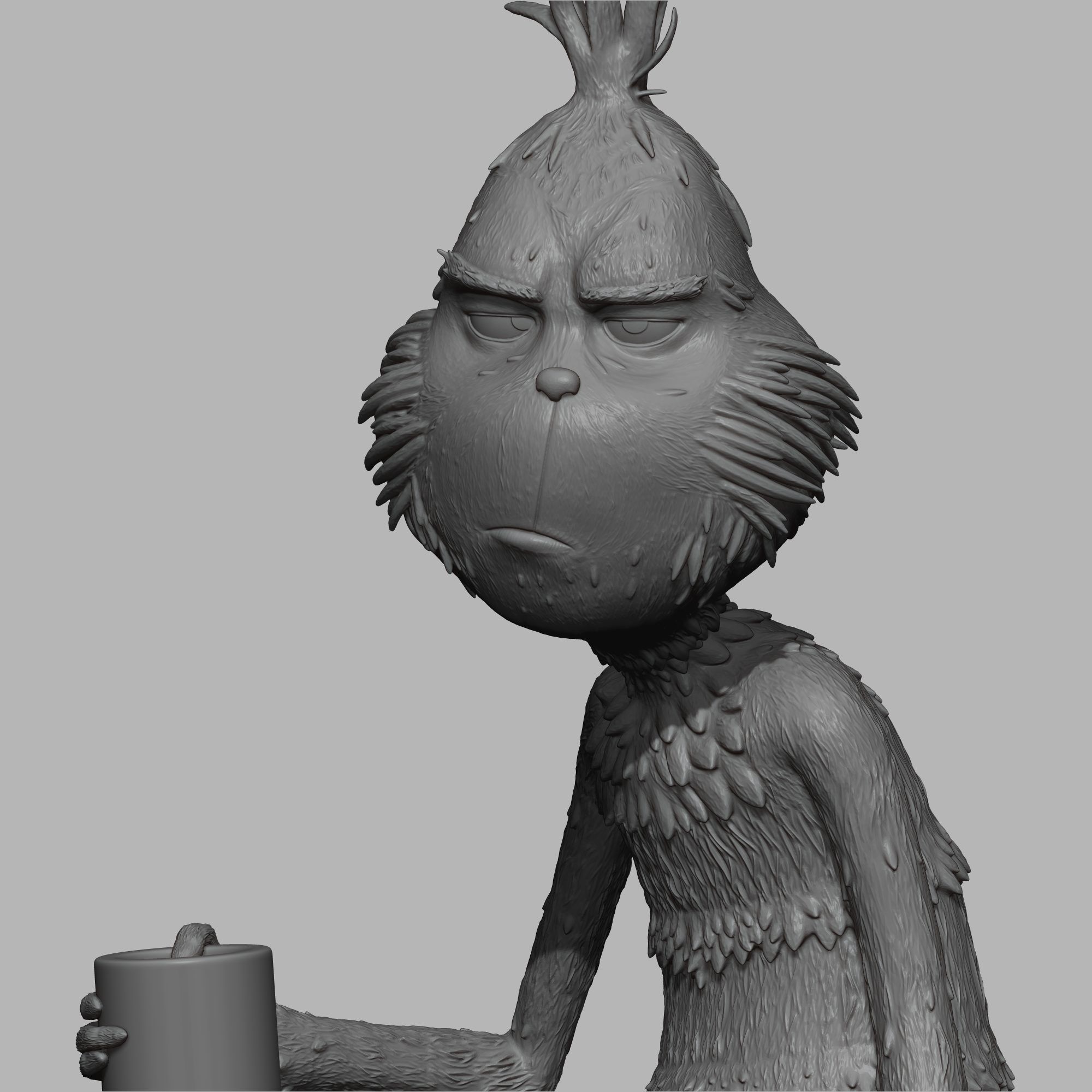 Grinchs Morning Coffee 3D print model_4
