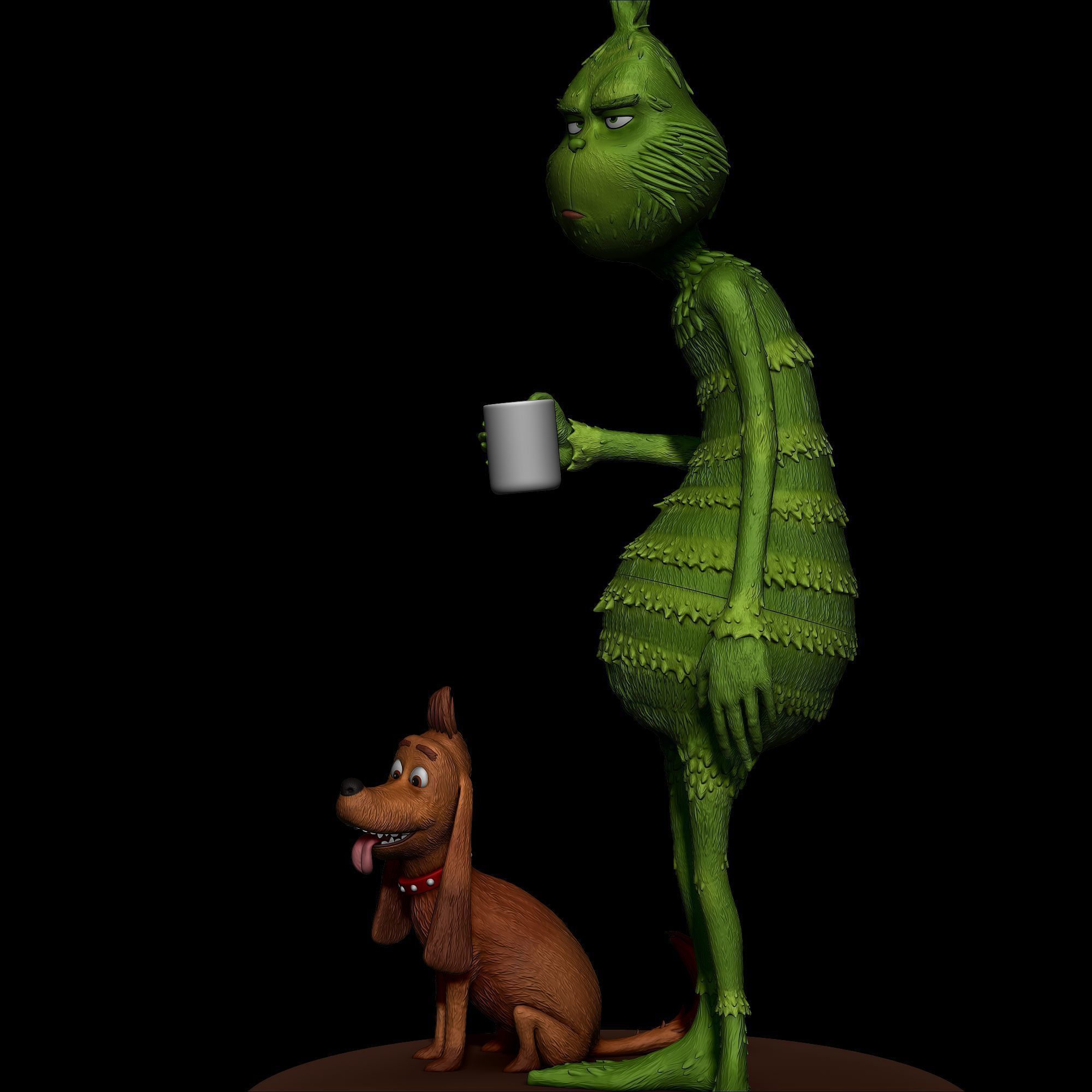 Grinchs Morning Coffee 3D print model_8