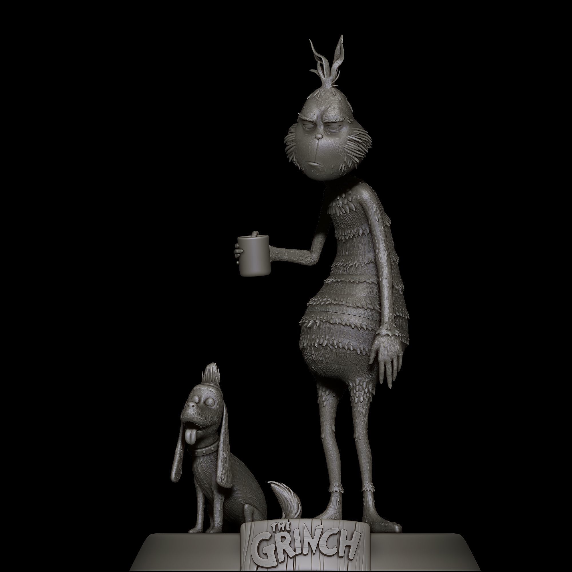 Grinchs Morning Coffee 3D print model_12