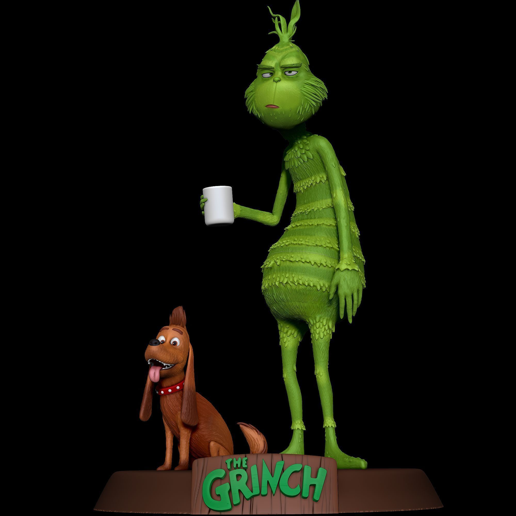 Grinchs Morning Coffee 3D print model_9