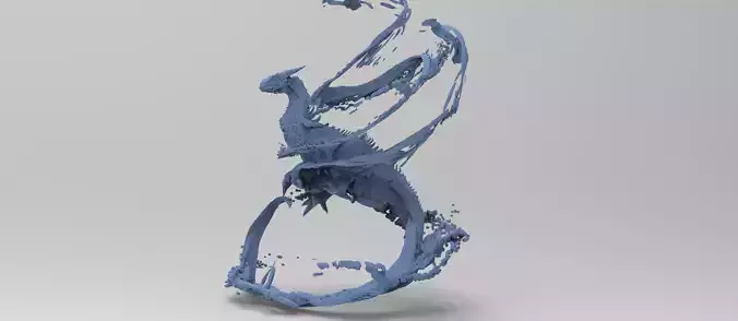 Dragon water splash sculpture  4 