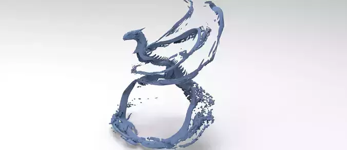 Dragon water splash sculpture 5 