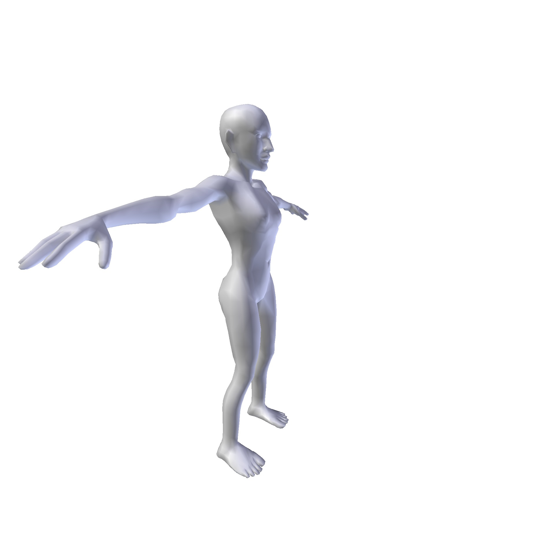 Girl 1 10m basemesh Low-poly 3D model_3