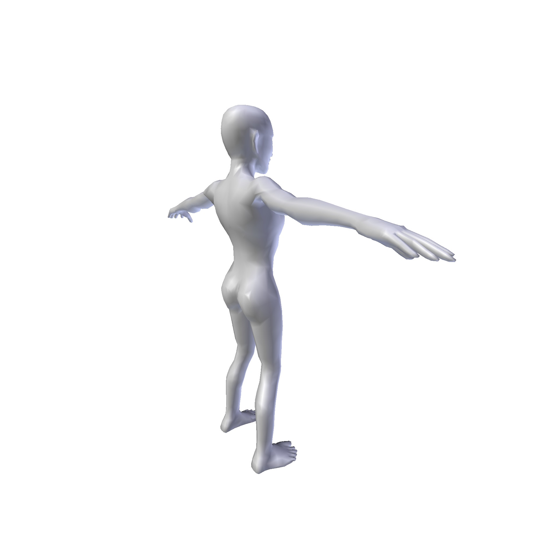 Girl 1 10m basemesh Low-poly 3D model_4