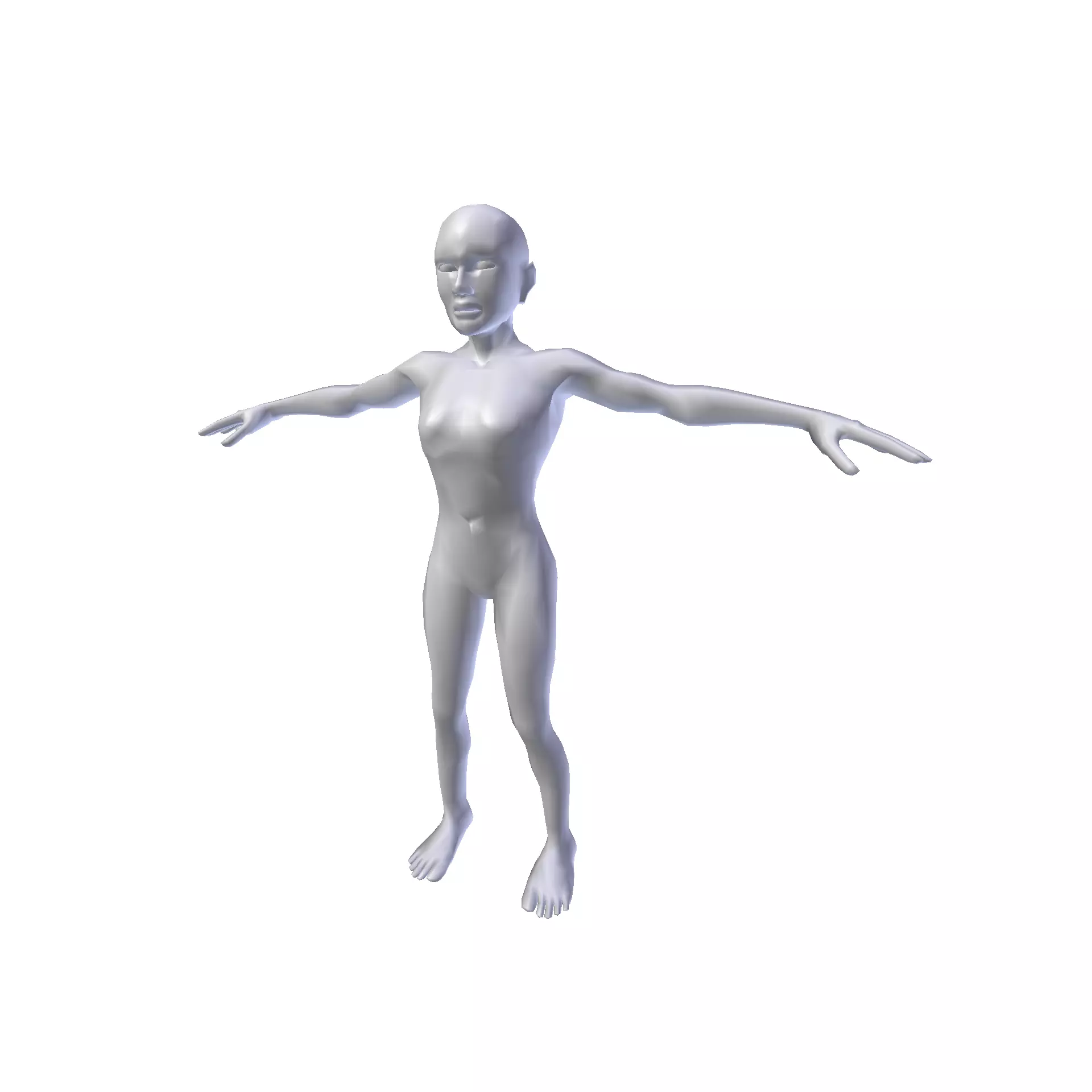 Girl 1 10m basemesh Low-poly 3D model_0