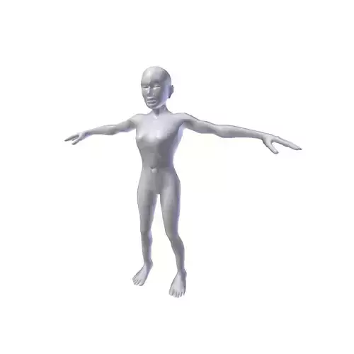 Girl 1 10m basemesh Low-poly 3D model
