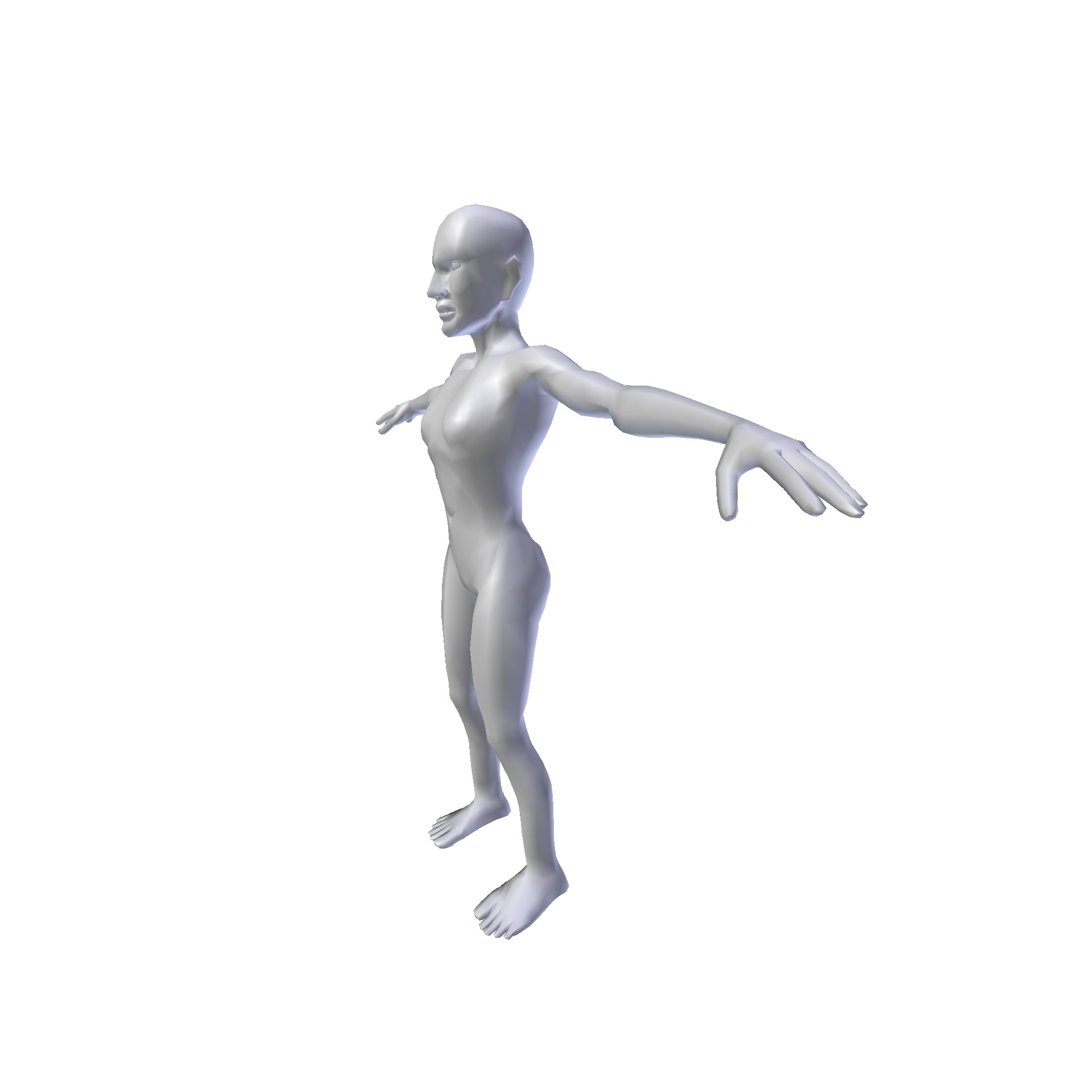 Girl 1 10m basemesh Low-poly 3D model_7