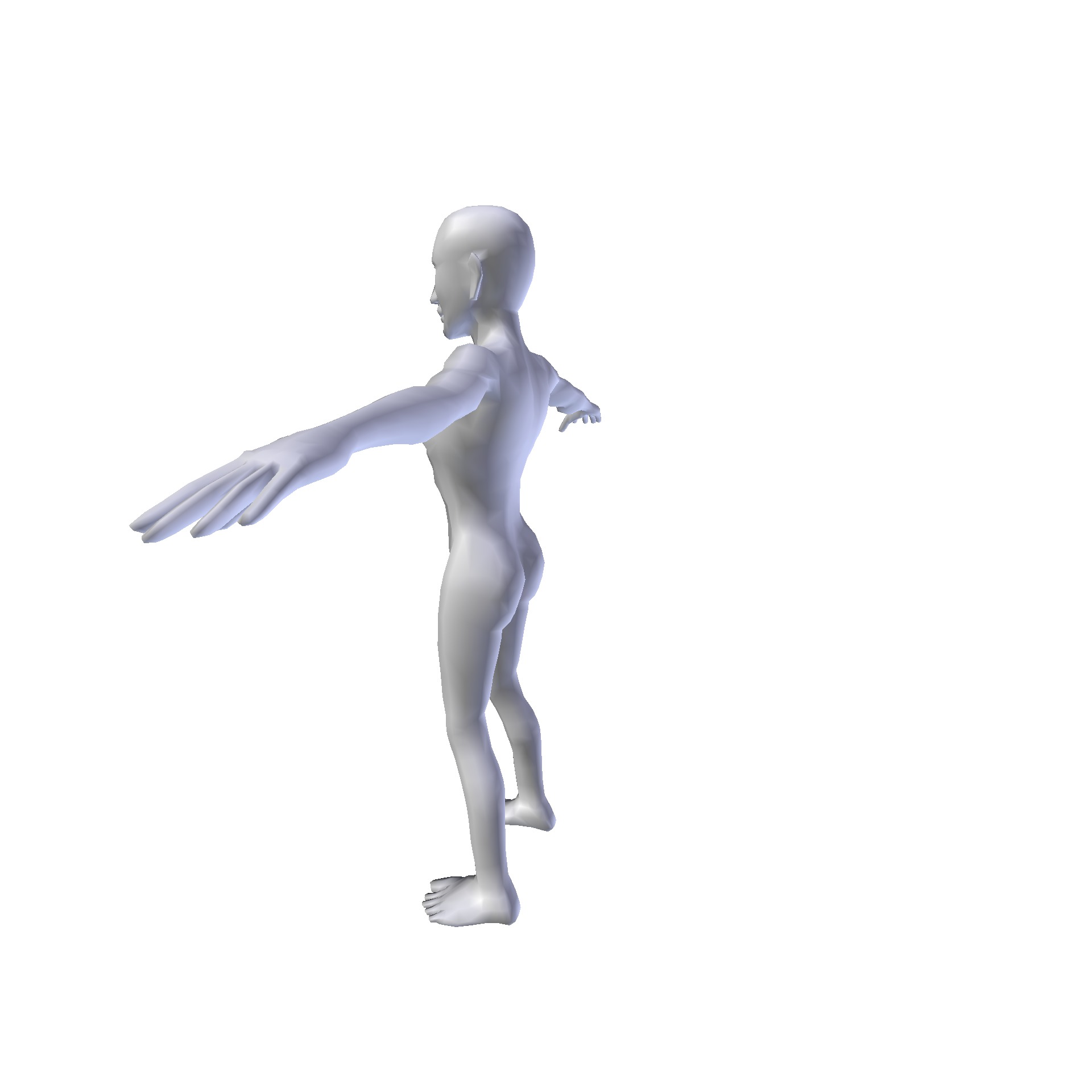 Girl 1 10m basemesh Low-poly 3D model_6
