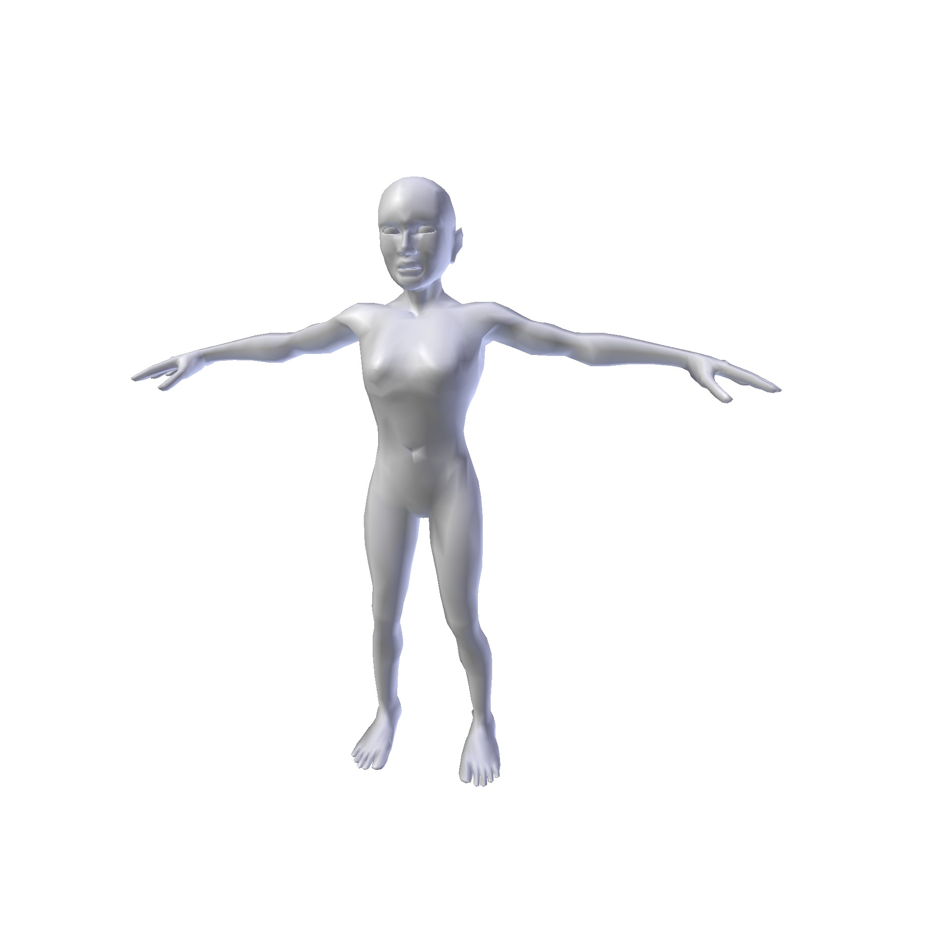 Girl 1 10m basemesh Low-poly 3D model_1