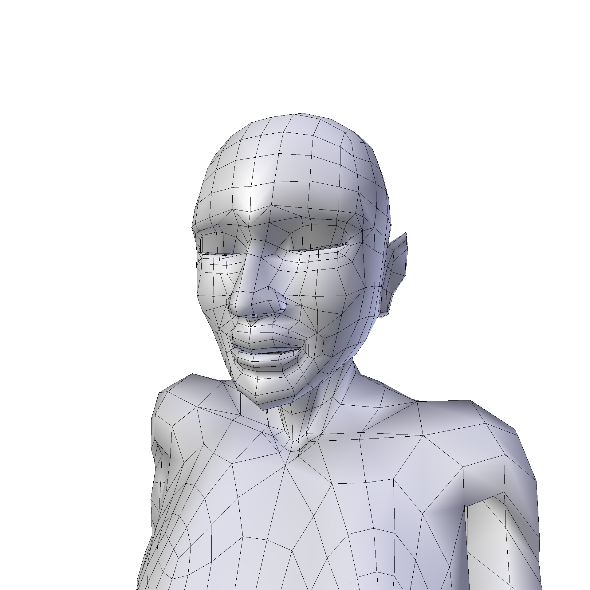 Girl 1 10m basemesh Low-poly 3D model_20