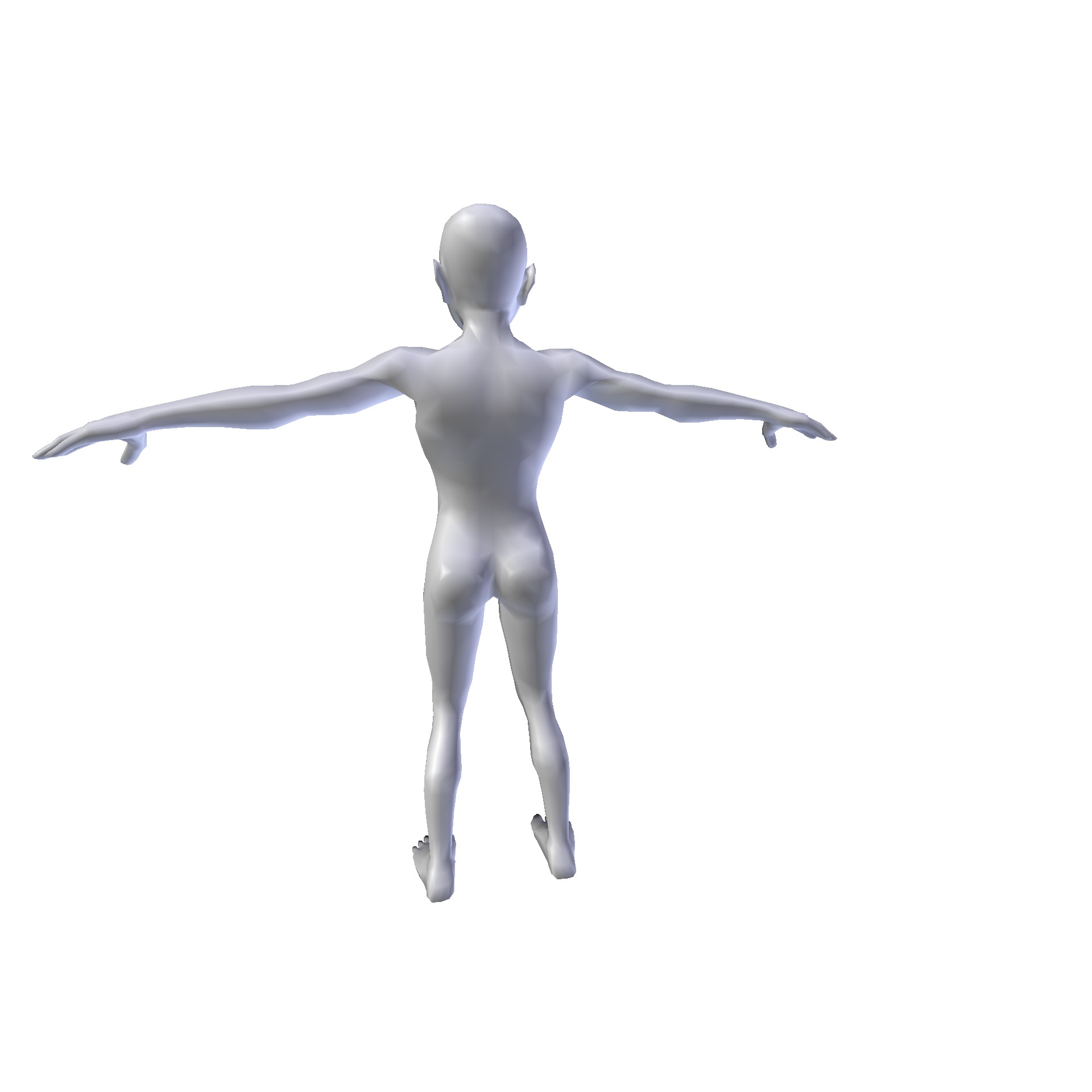 Girl 1 10m basemesh Low-poly 3D model_5