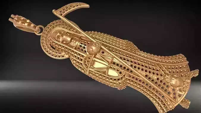 Santa Muerte Holy Death Grim Reaper Necklace Pendant Jewelry 