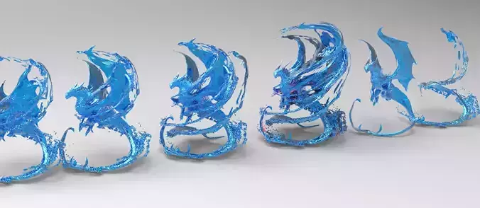 Dragon water splash sculpture collection 