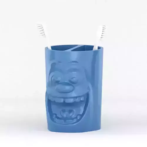Happy Teeth Toothbrush Holder 3D print model