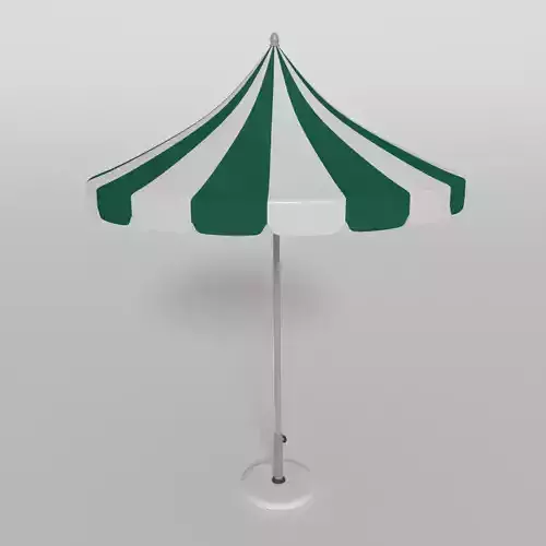 Beach Hotel Umbrella - Outdoor Parasol Low-poly 3D model