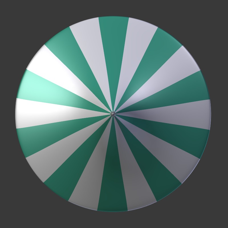 Beach Hotel Umbrella - Outdoor Parasol Low-poly 3D model_6