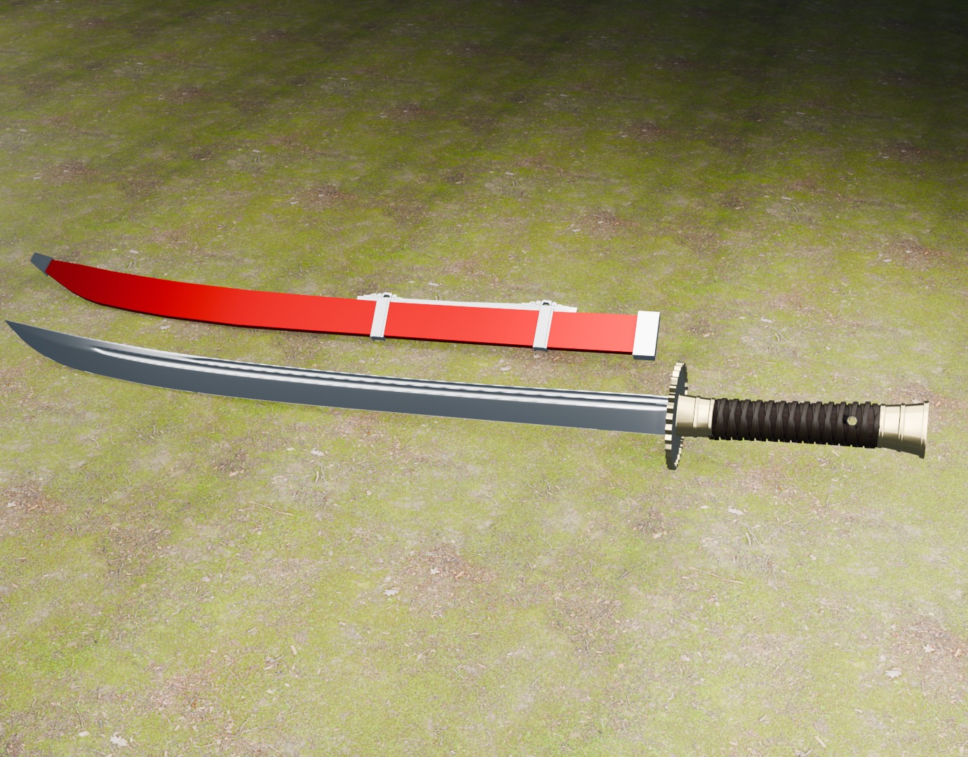 yanlingdao goose feather sabre Low-poly 3D model_1