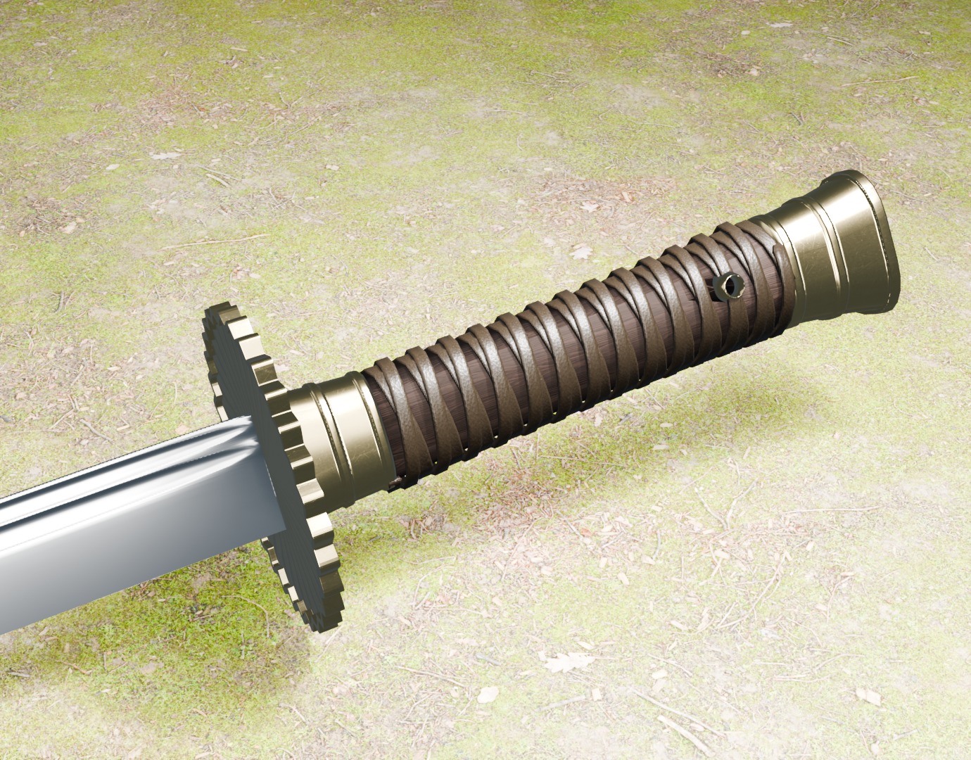 yanlingdao goose feather sabre Low-poly 3D model_2