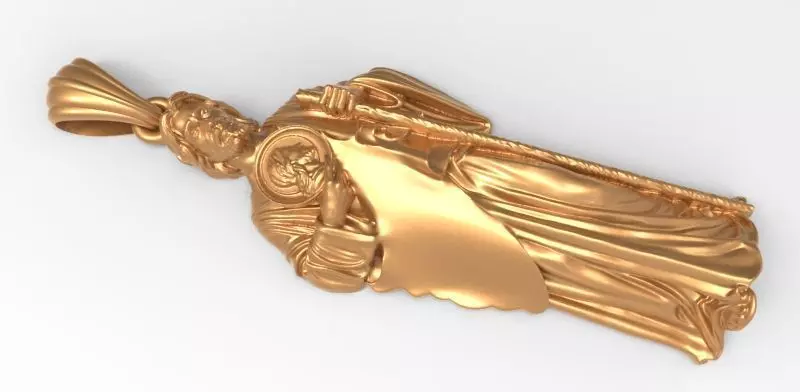 Saint Jude Thaddeus Pendant Necklace Charm Bracelet Jewelry 3D print model