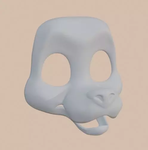 FURSUIT HEAD BASE - dog - canine style MASK 3D print model