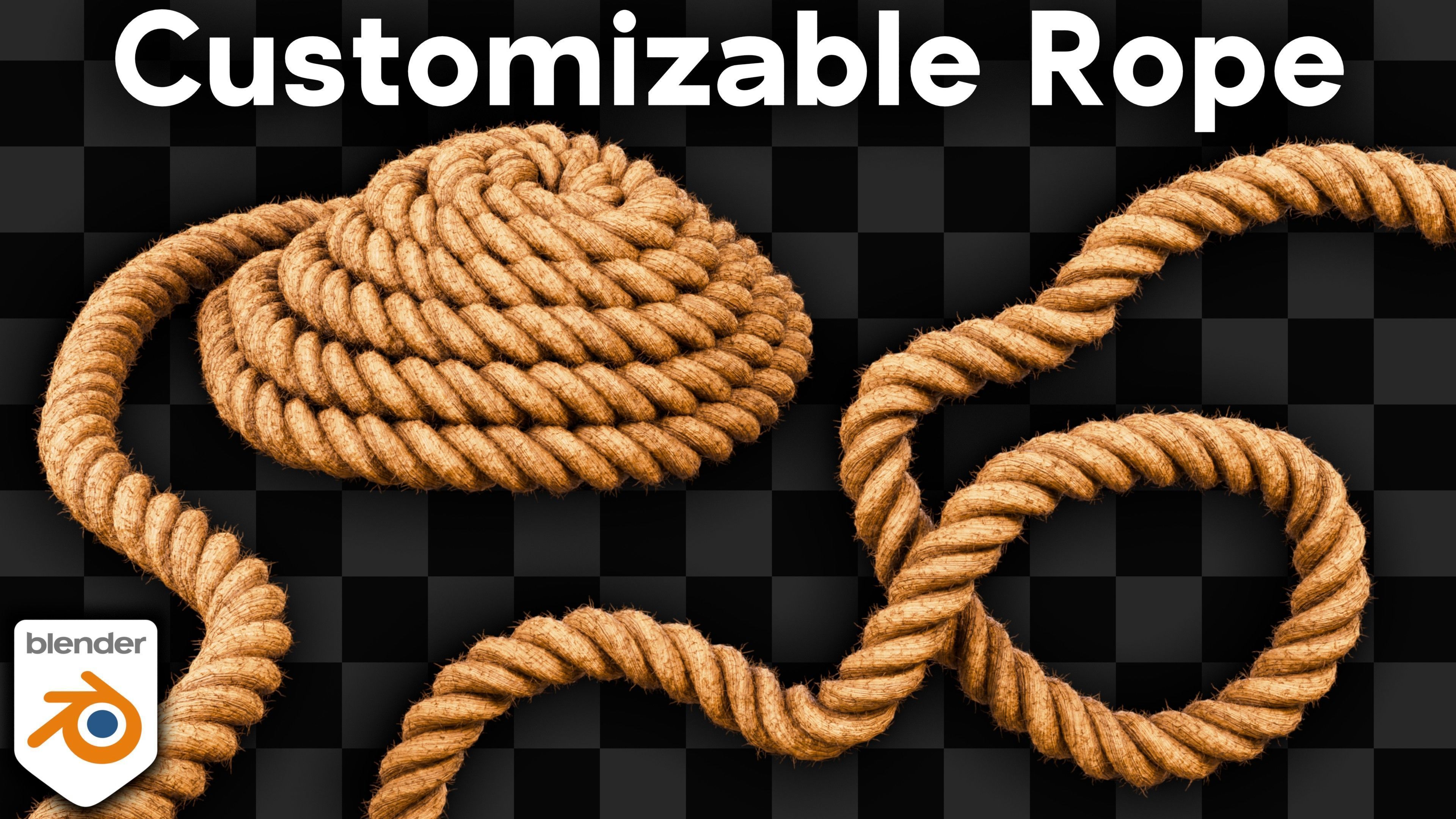 Customizable Rope - Geometry Nodes  3D model_3