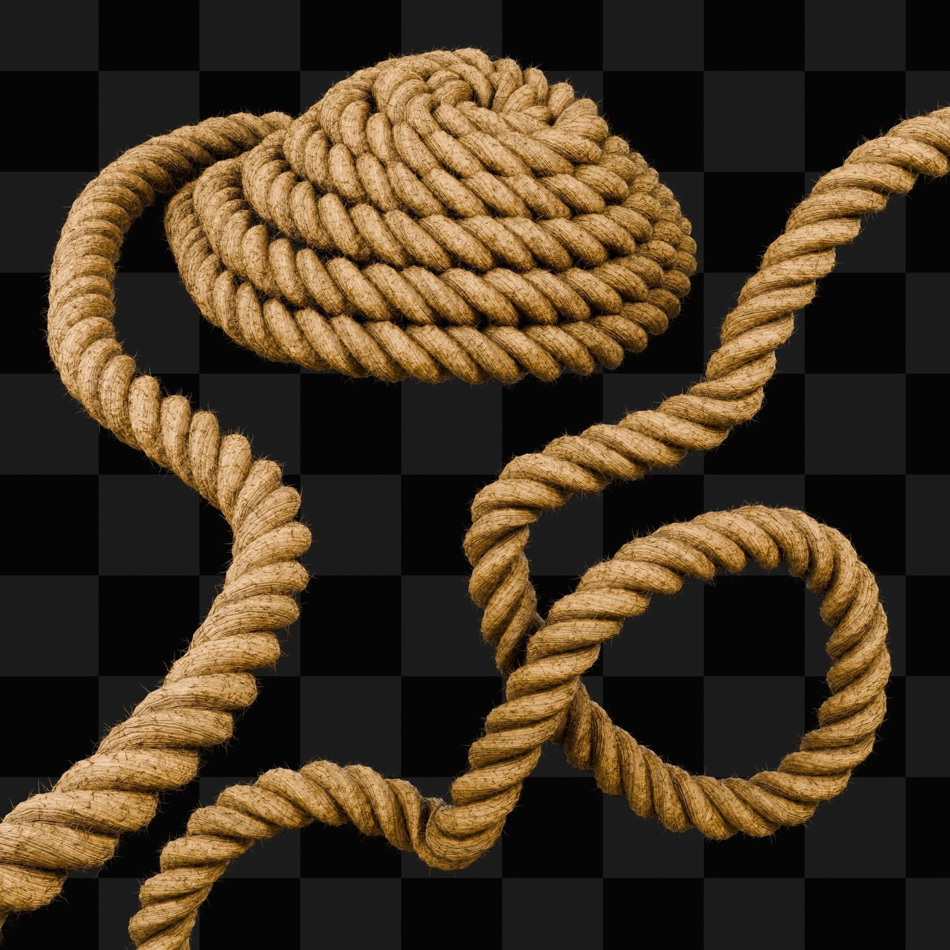 Customizable Rope - Geometry Nodes  3D model_5