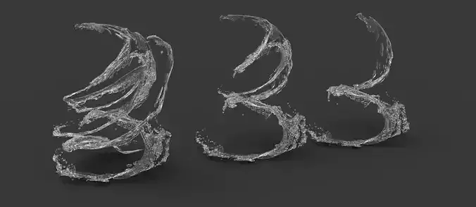 Water splash sculptures