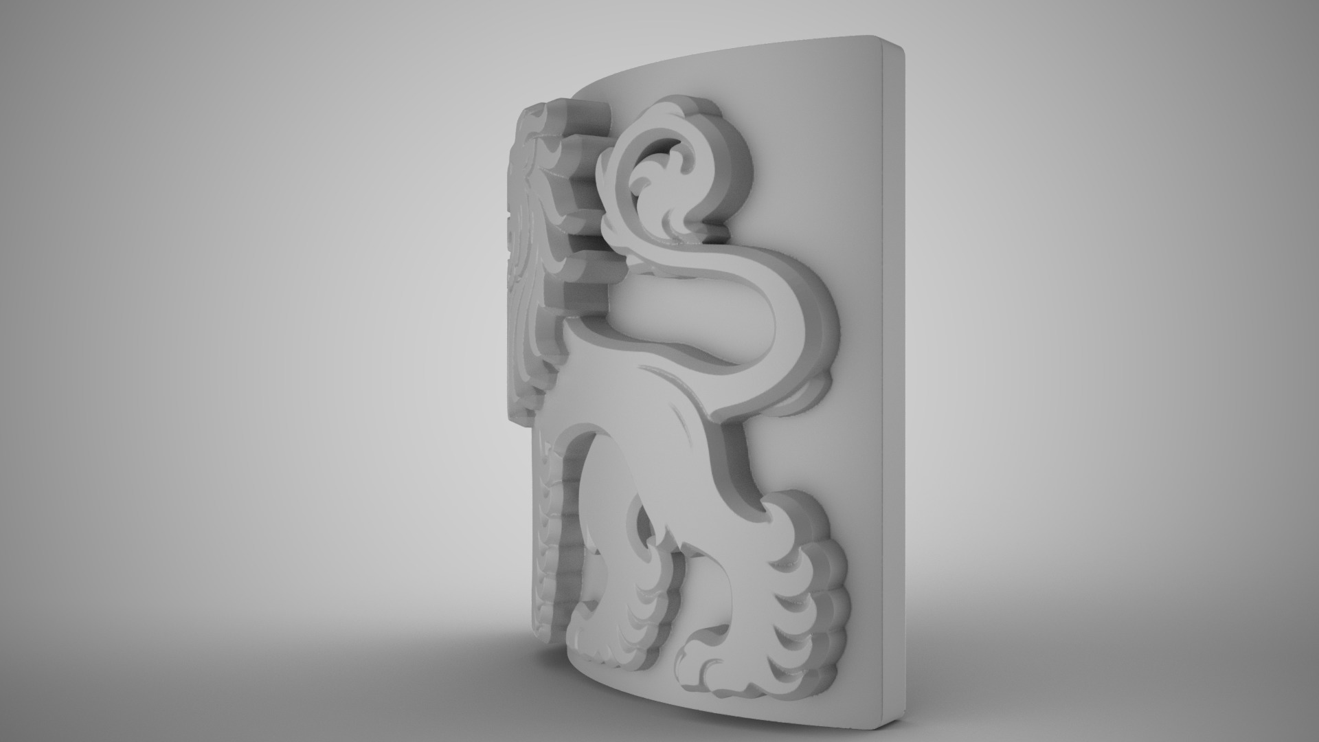 Lion Abstract Trinket 3D print model_4