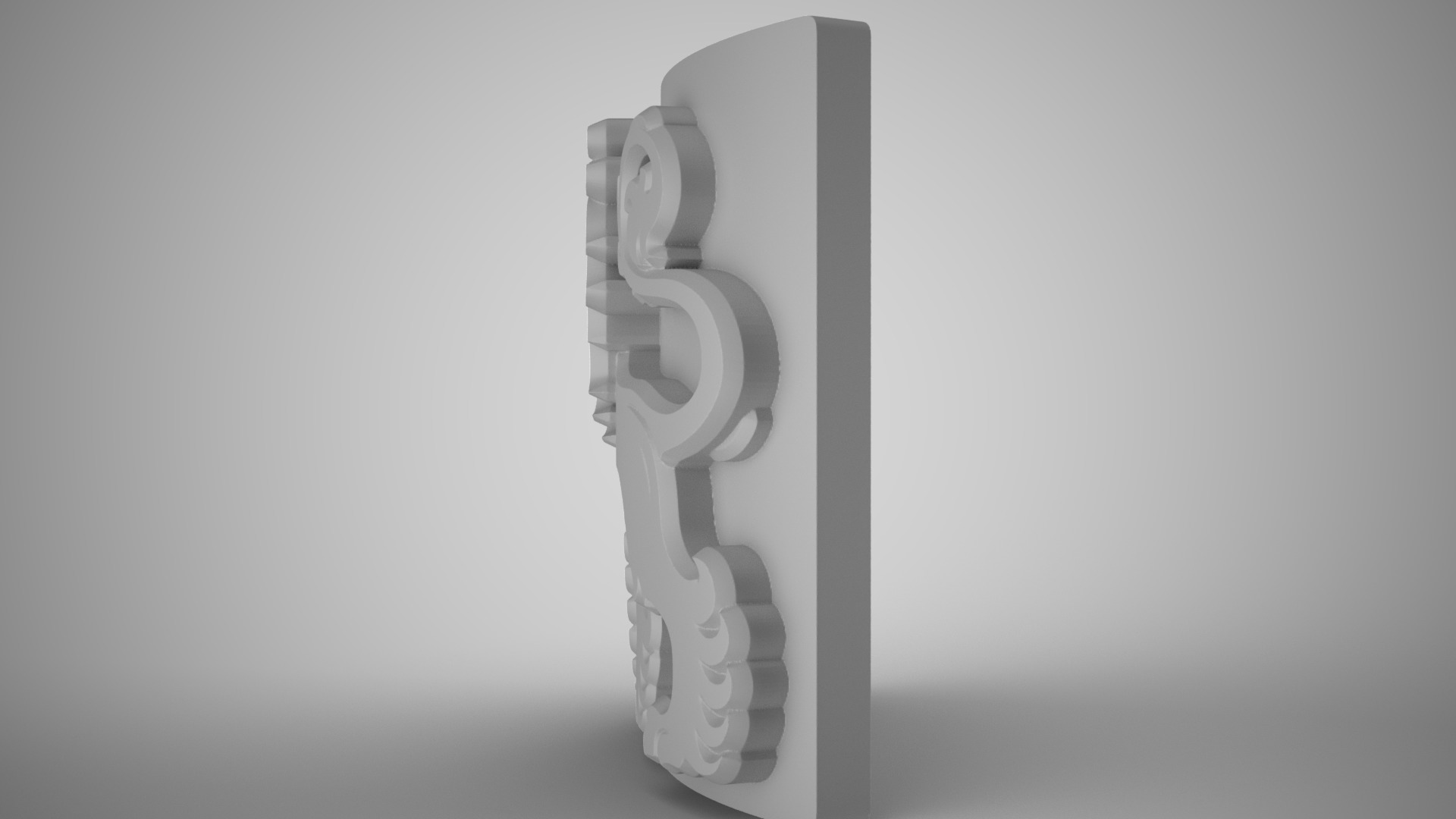 Lion Abstract Trinket 3D print model_5